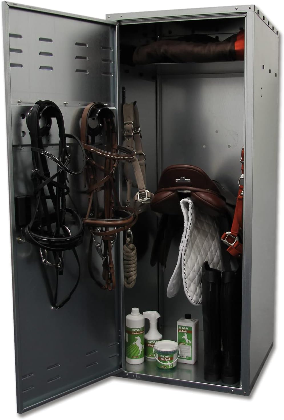 WALDHAUSEN Sattelschrank Pferde, Grau