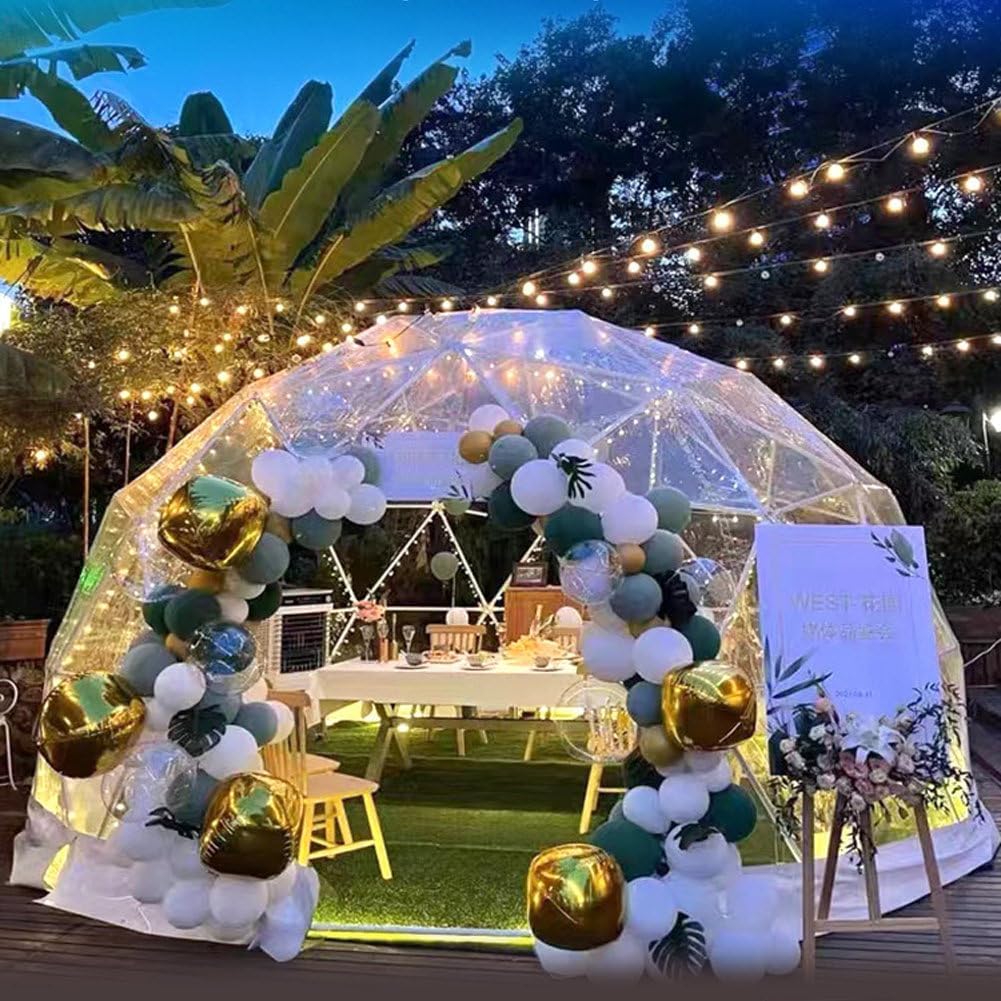 Gartenpavillon, 3,6 m, für den Garten und Camping, Transparent