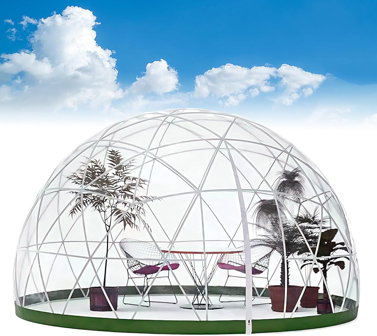 Kuppelzelte, 3,6 m, wasserdicht, Transparent
