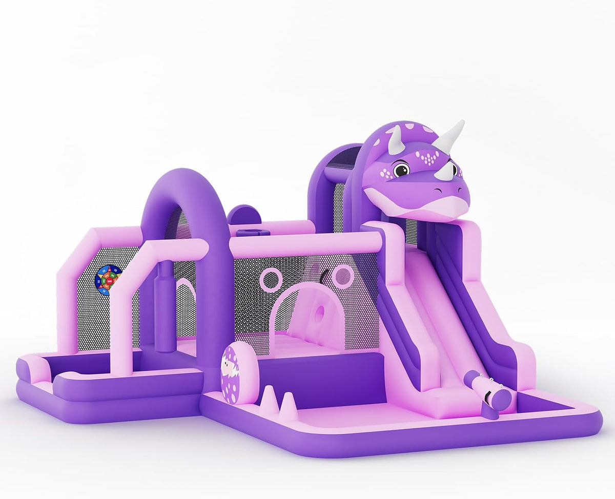 CherishCradle Hüpfburgen, 382 × 375 cm, Lila/Rosa