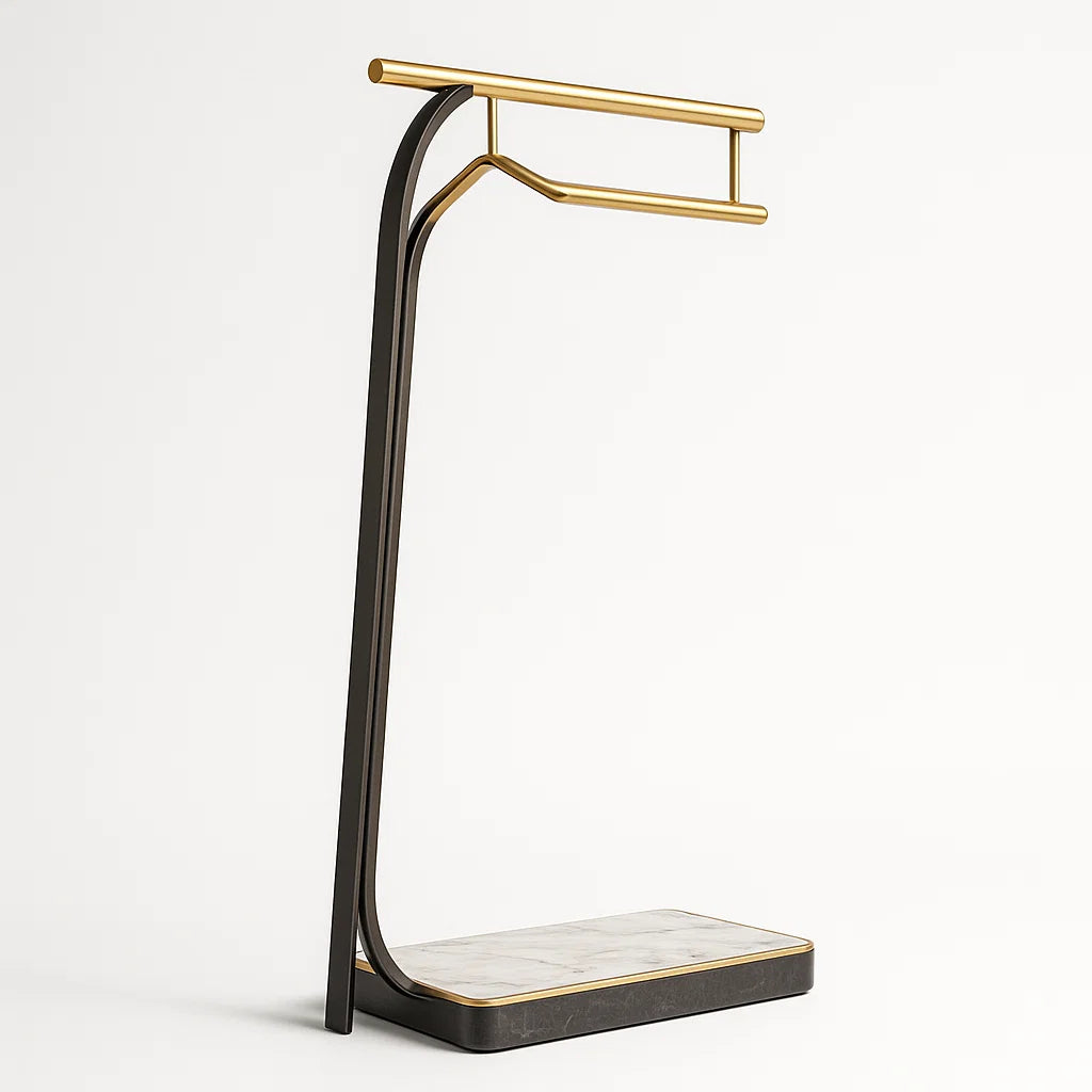 Metall Kleiderständer mit Marmor-Basis 100cm