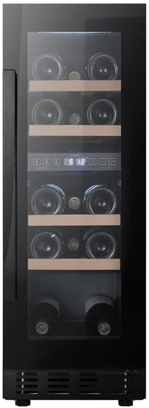 Weinkühlschrank Arctic Collection 30D, 30 cm, verstellbar, mit LED, Schwarz, Cavin
