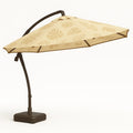 Ampelschirm Beige Aluminium Polyester 3m