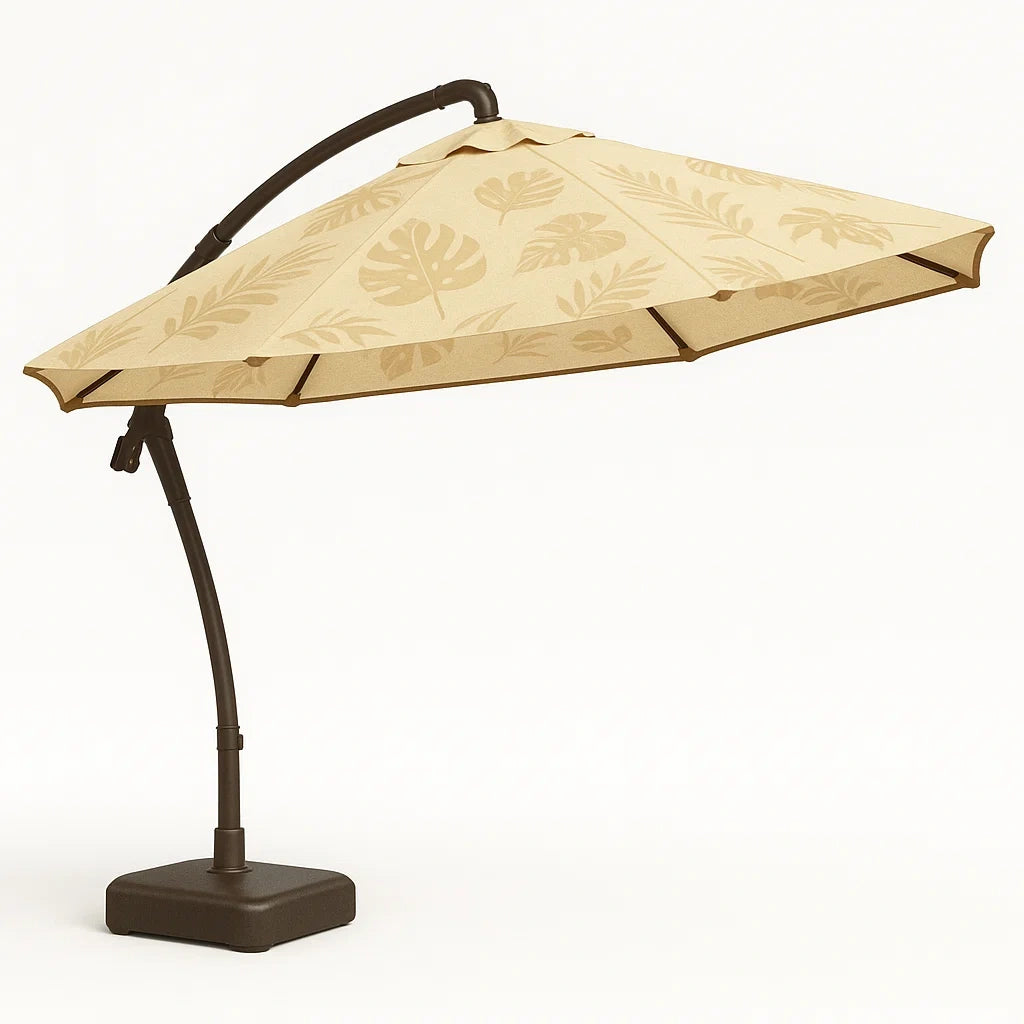 Ampelschirm Beige Aluminium Polyester 3m