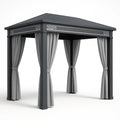 Gartenpavillon Metall Grau 300x300x260 cm