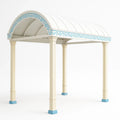 Gartenpavillon Überdachung Holz Weiß/Blau 300x200x250cm