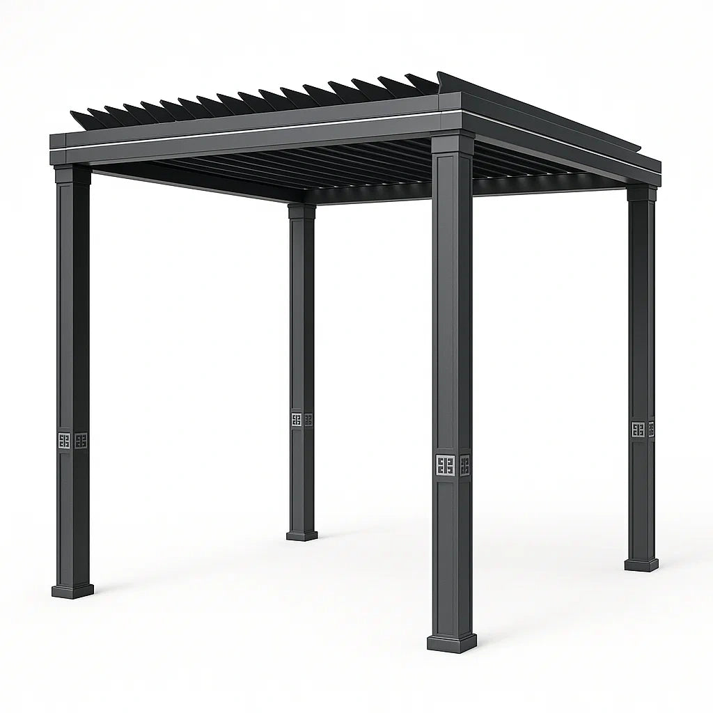 Aluminium Pavillon 300x300 cm Anthrazit