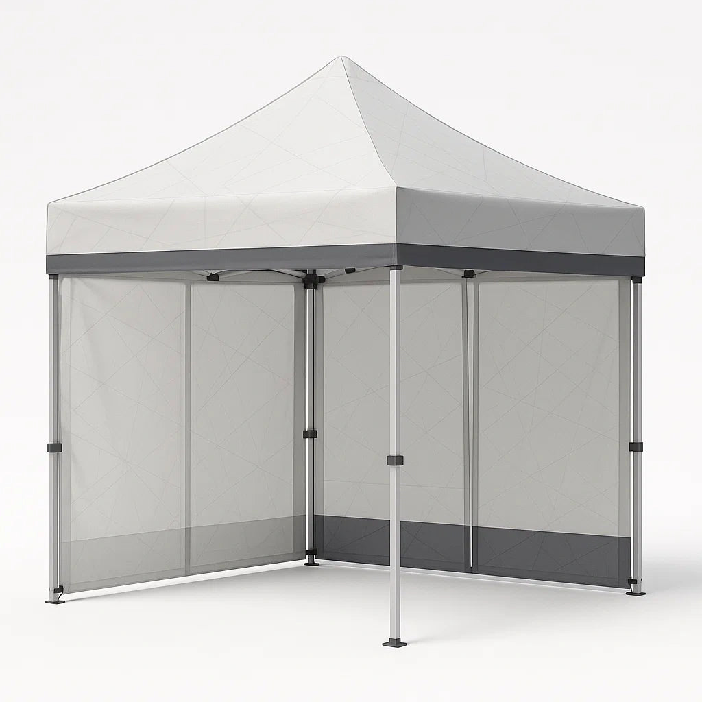 Faltpavillon Aluminium Polyester Weiß