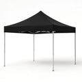 Faltpavillon Schwarz 3x3 m Polyester Aluminium