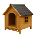 Holzhundehütte mit Bitumenschindeldach 90x95x104 cm