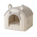Katzenhaus aus Polyester Beige Grau