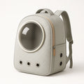 Haustier Rucksack mit Sichtfenster aus Polyester Grau