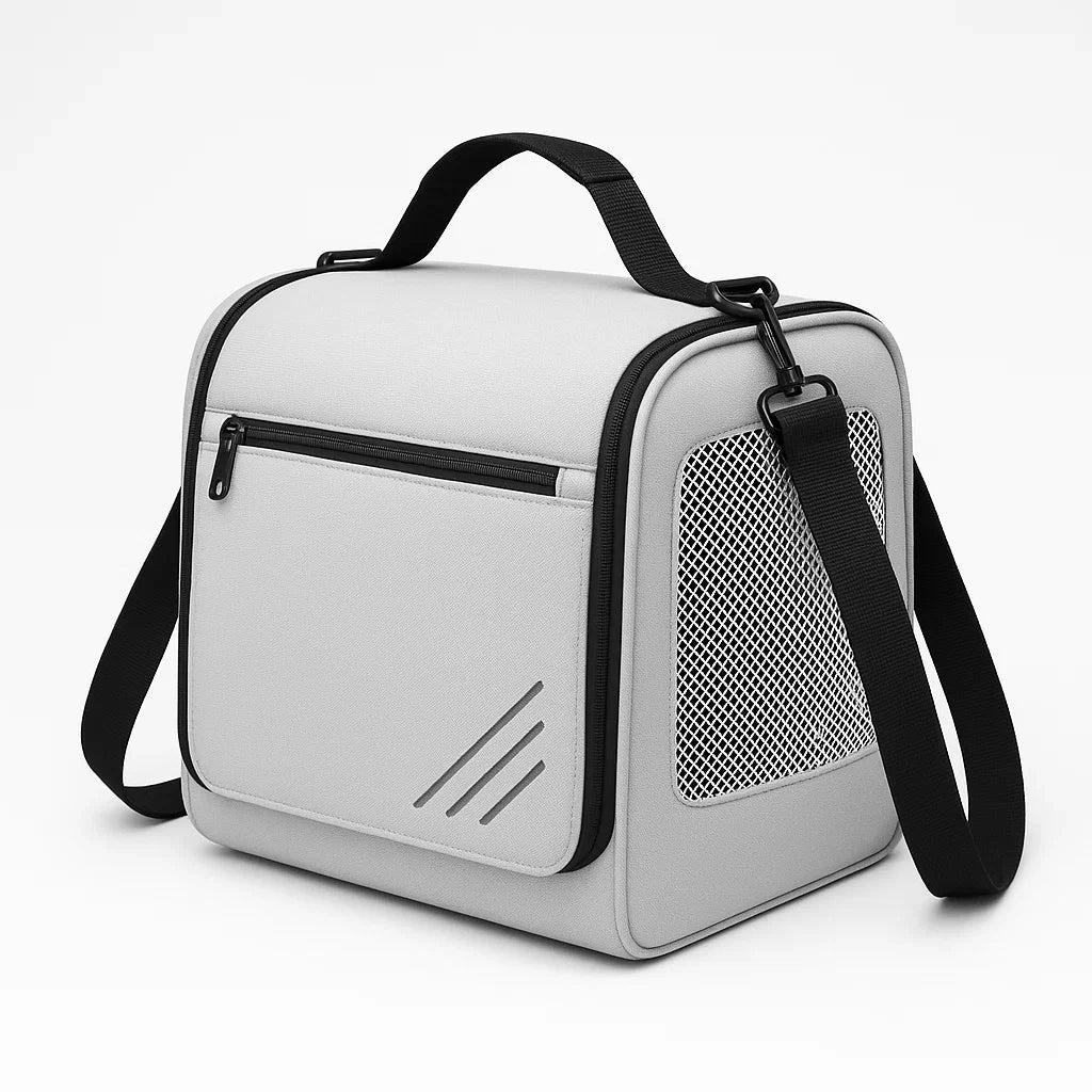 Haustier-Tragetasche Grau Textil 30x25x35 cm