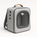 Haustier-Rucksack Grau Polyester mit PVC-Fenster 42x30x25 cm
