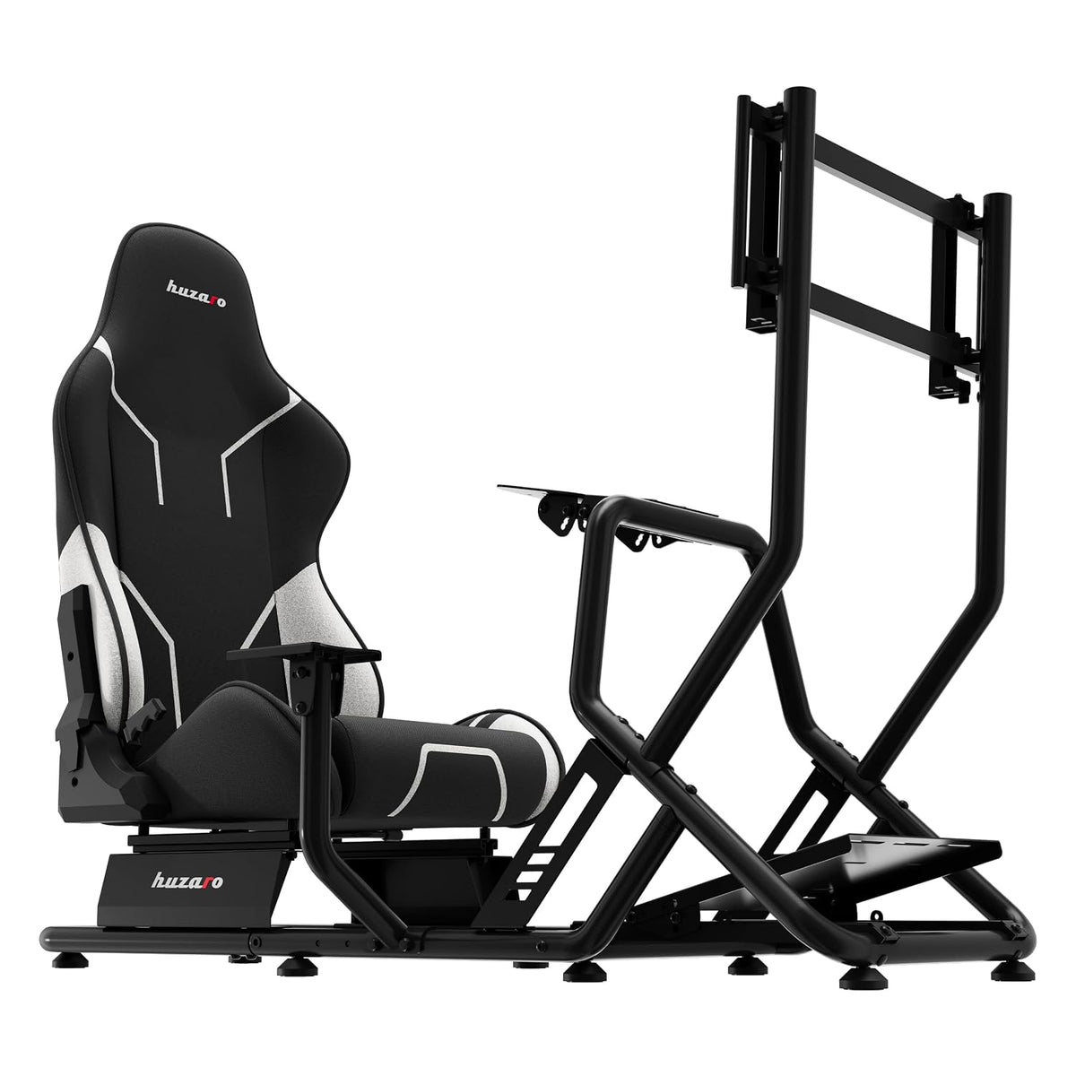 huzaro Speed 6.0 SIM Rig Sitze, 50 Zoll, verstellbar, Schwarz/Weiß