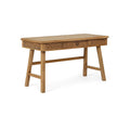 Holz Schreibtisch aus Eiche mit geschnitzten Details 120x60x75cm