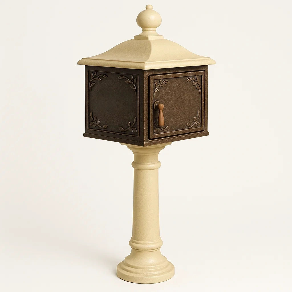 Briefkasten Aluminium Bronze Beige 120 cm