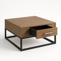 Holz Couchtisch mit Schublade und Metallrahmen