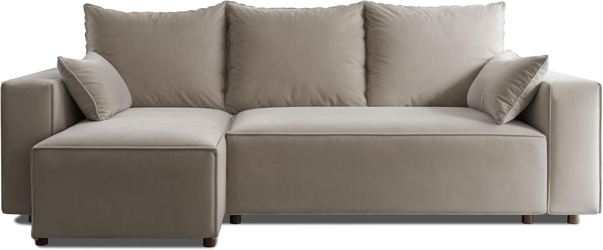 Sofa, 246 × 145 cm, mit Stauraum, Cappuccino, 4ALL HOME