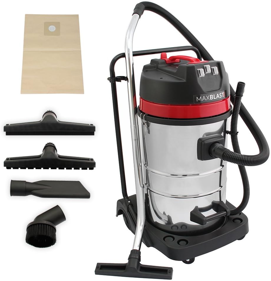 MAXBLAST Nass- und Trockensauger, 3000 W, Schwarz/Rot/Silber