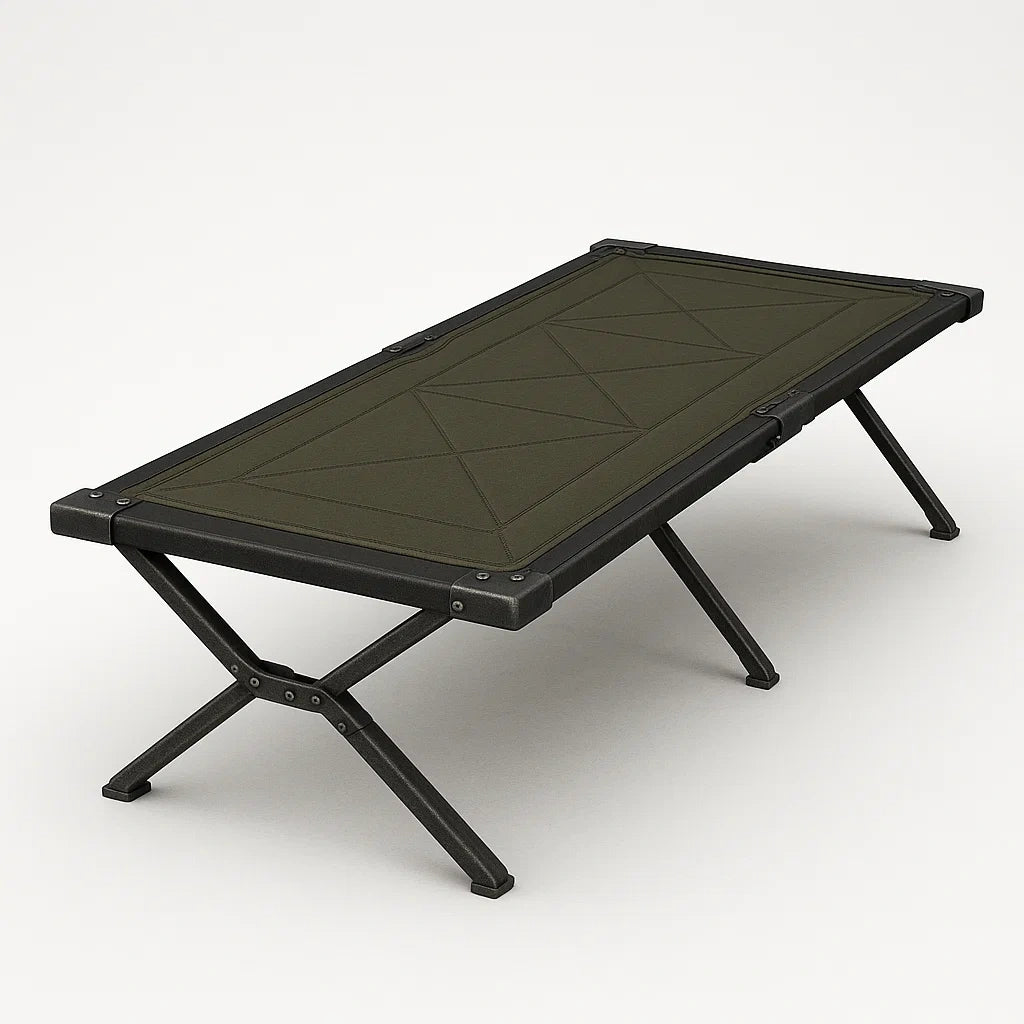 Klappbares Feldbett Olivgrün Aluminium