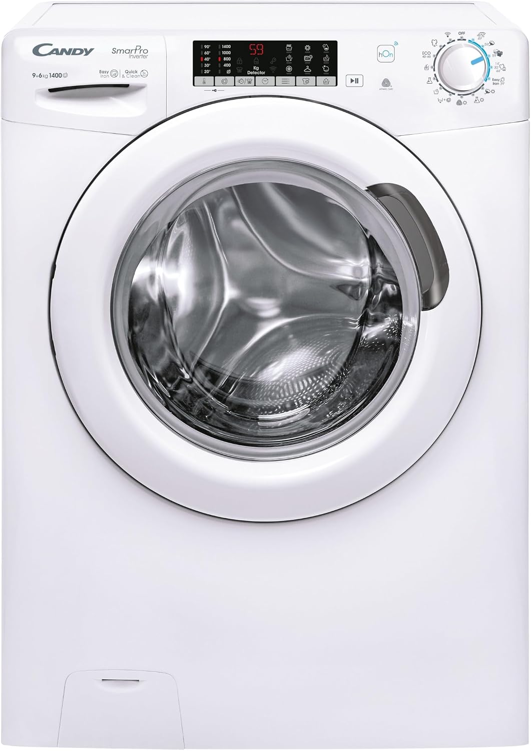 CANDY CSOW4966TWM1-S Waschtrockner, 85 × 60 × 58 cm, 76 dB, 6 kg, Weiß
