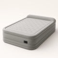 Aufblasbares Luftbett PVC Grau 203x152x46 cm