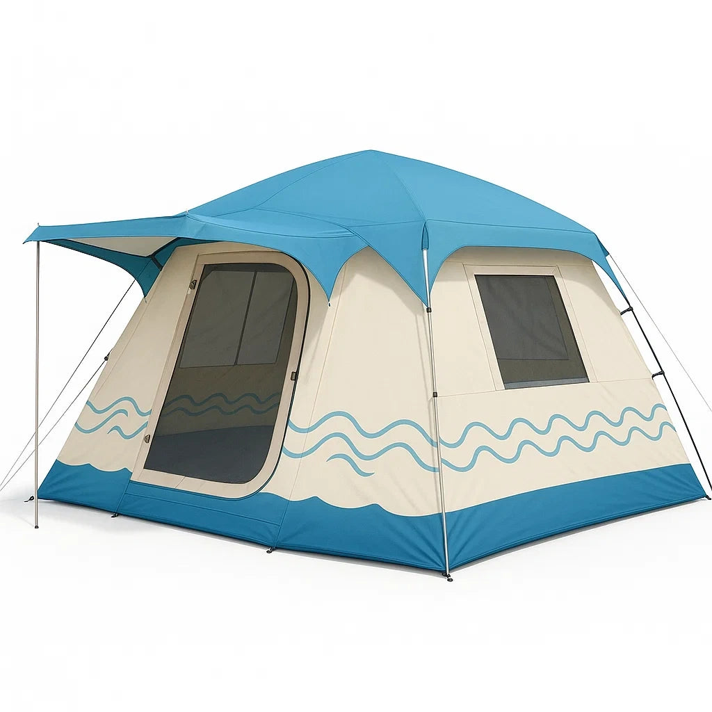 Polyester-Zelt Blau/Beige 300x300x200cm