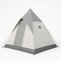 Zelt Tipi Form Polyester Grau 300x300x240 cm
