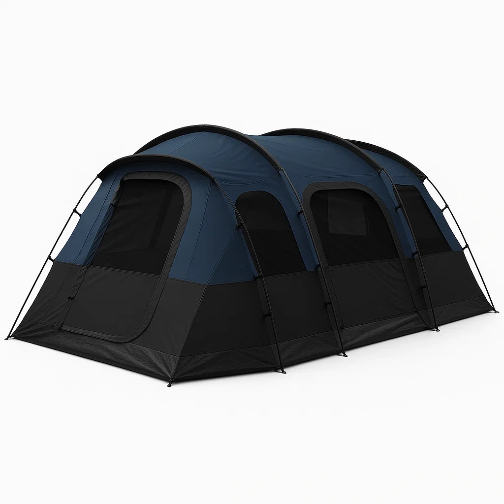 Tunnelzelt Blau Schwarz Polyester 500 x 280 x 200 cm