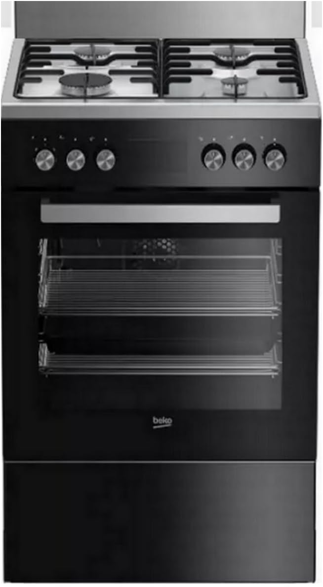 Beko FSG52010GBC Waschmaschine, Silber/Schwarz