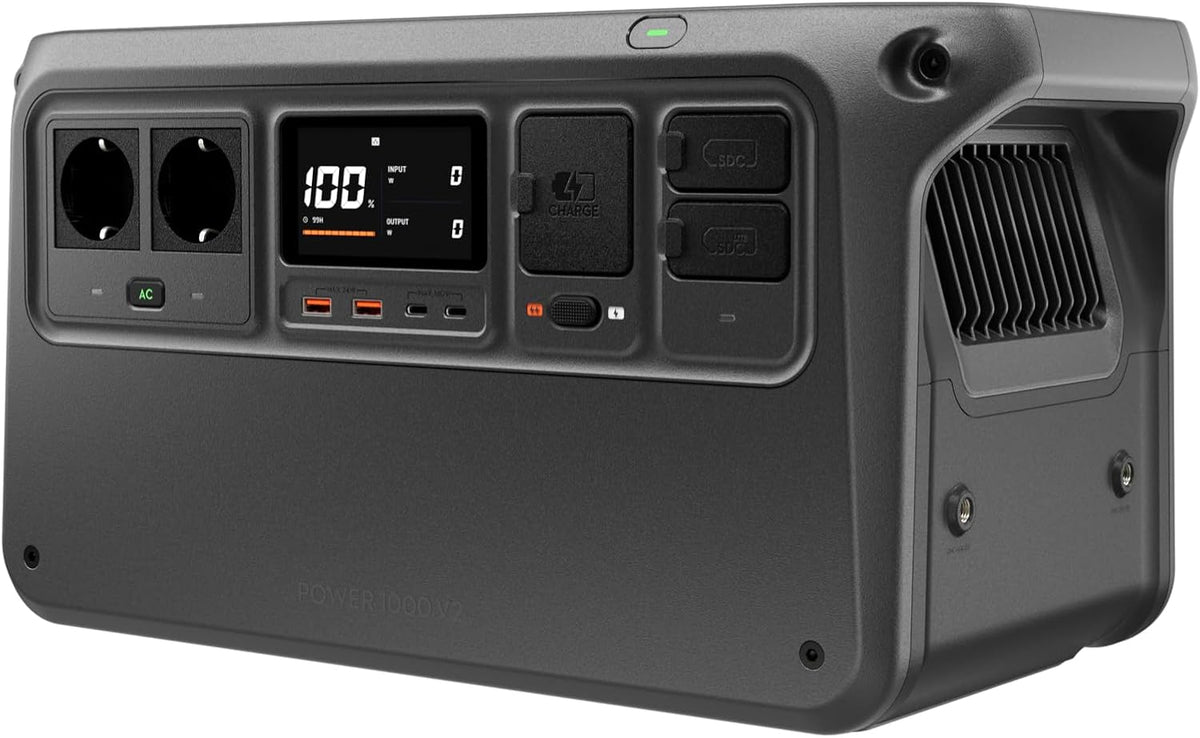 Jackery Solar Generator 1000 Plus V2 Stromerzeuger, 2600 W, 1024 Wh, mit USB, für Camping, Schwarz