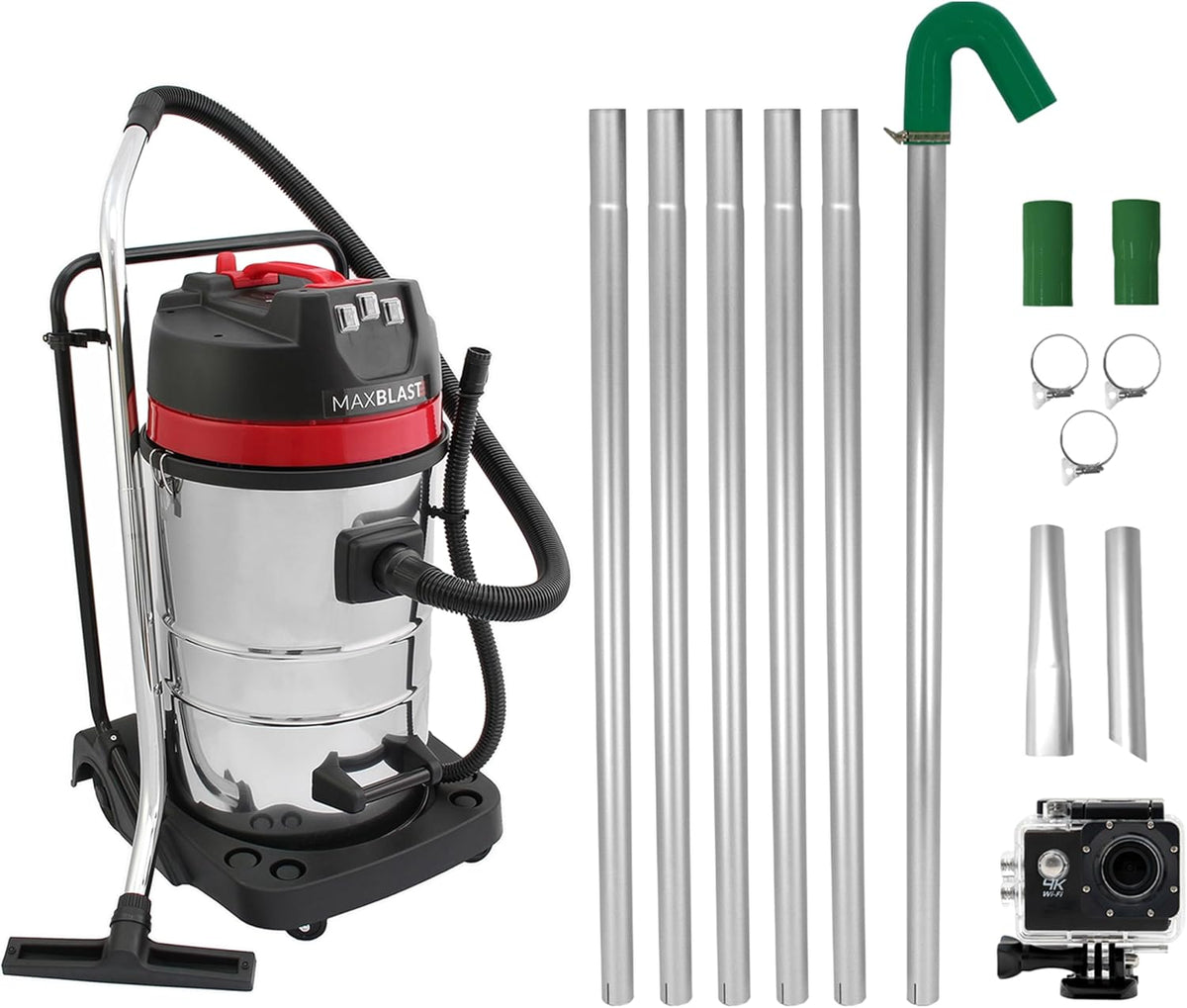 Staubsauger, 1,2–7,5m, 80 L, 3000 W, Schwarz/Rot/Silber/Grün, verstellbar, MAXBLAST