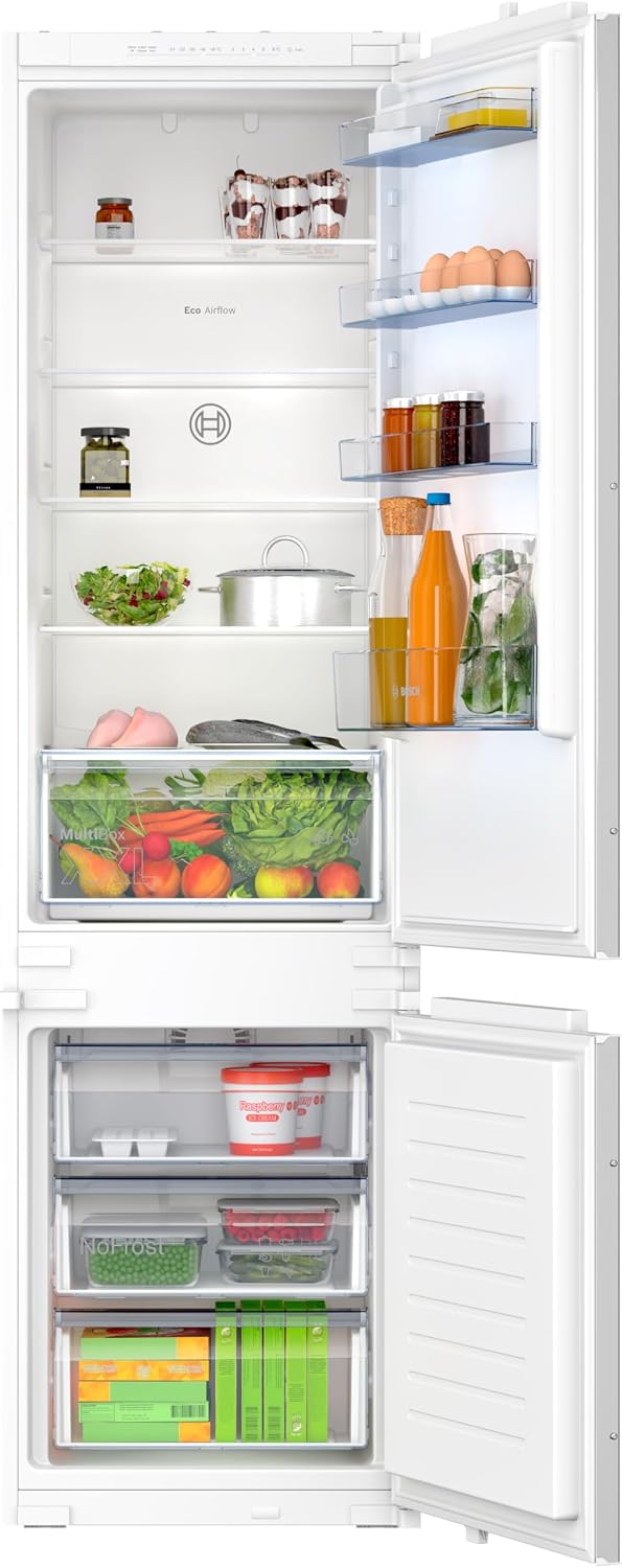 Kühl-Gefrier-Kombination KIN96NSE0, 194 × 56 cm, 215 L, 75 L, NoFrost, mit LED, Weiß, Privileg