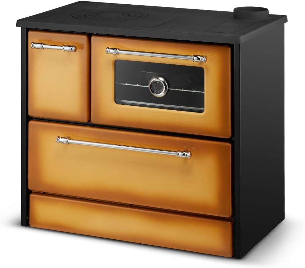 Divina Fire Öfen, 9 kW, 80 kg, Schwarz/Braun