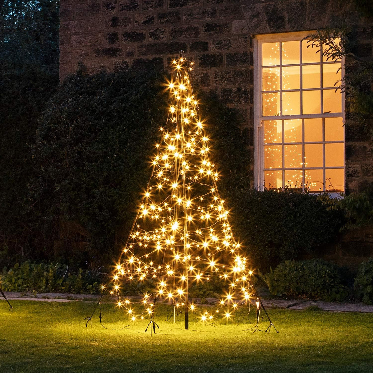 Außen & Innen, 2 m, mit LED, Warmweiß, Lights4fun