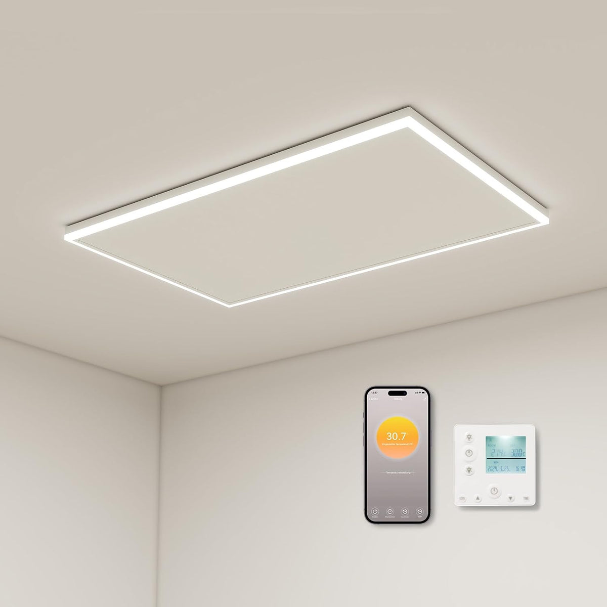 byecold Elektroheizkörper, mit LED, mit Fernbedienung, Weiß