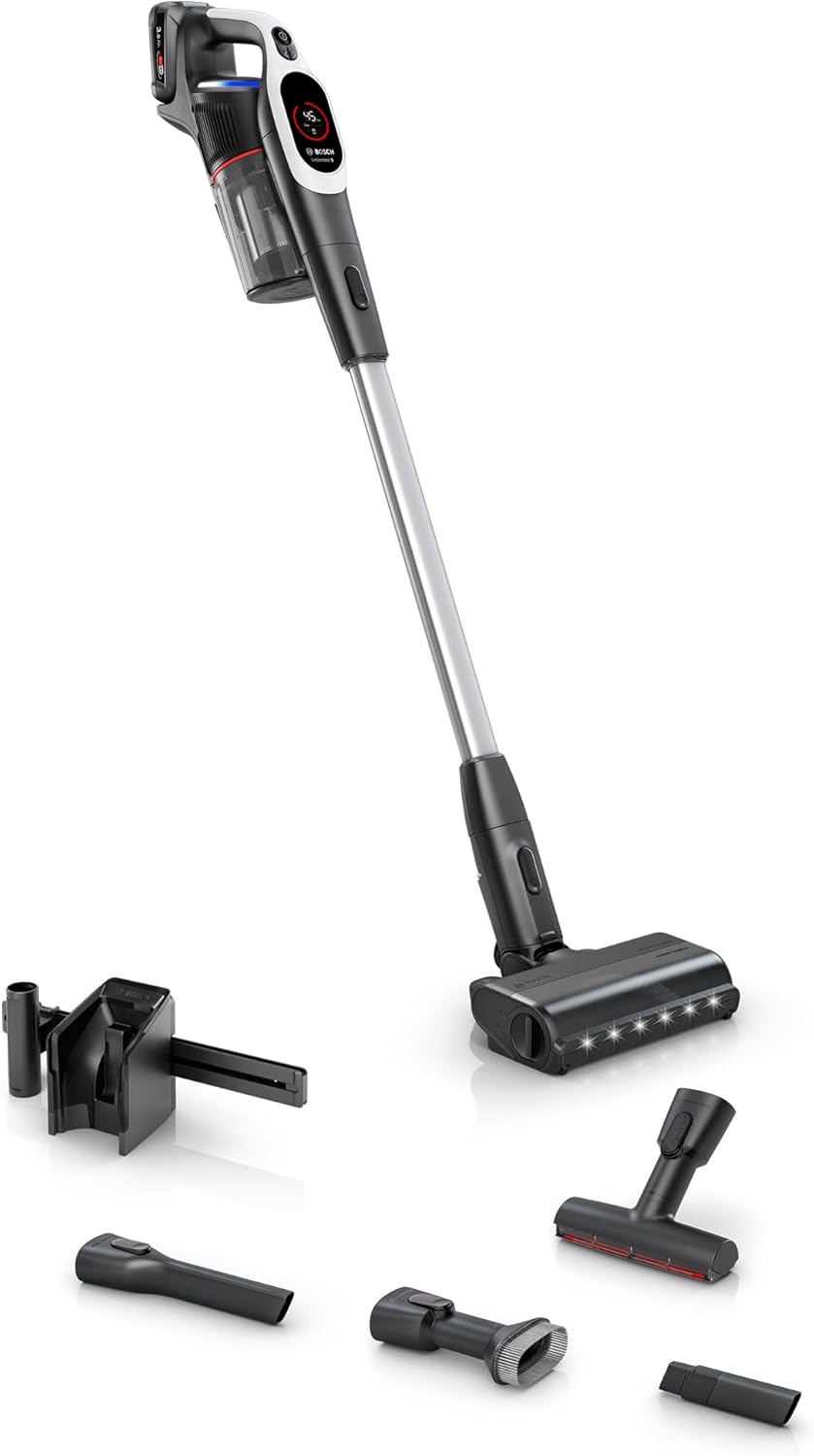 Bosch BKS931BA Staubsauger, mit LED, kabellos, Schwarz/Silber