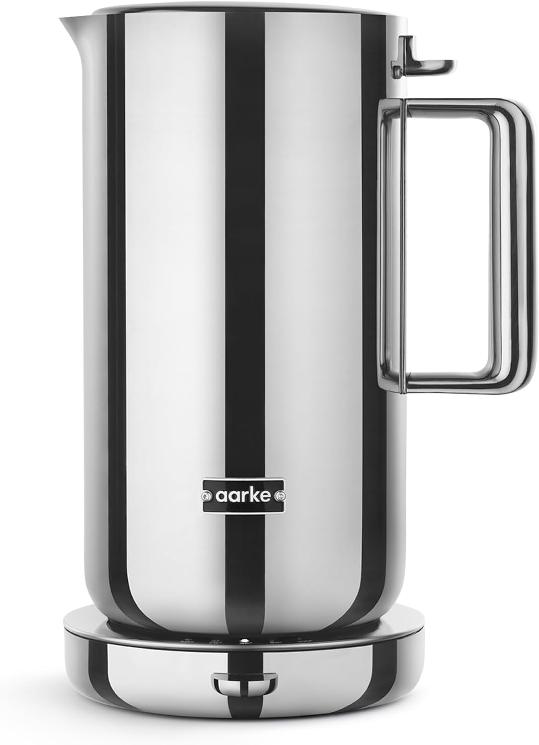 Aarke Wasserkocher Edelstahl Wasserkocher, aus Edelstahl und Stahl, mit LED, Silber