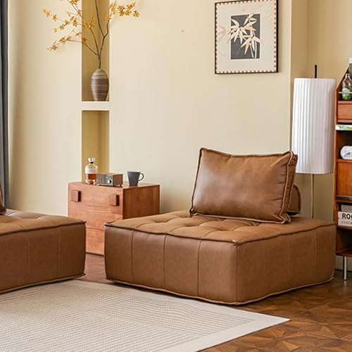 Sofa, verstellbar, aus Leder, Braun