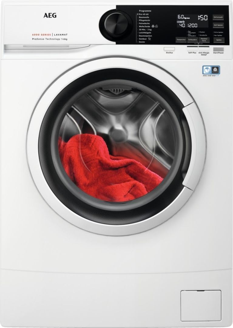AEG LSR6F70268 Waschmaschine, mit LED, Weiß
