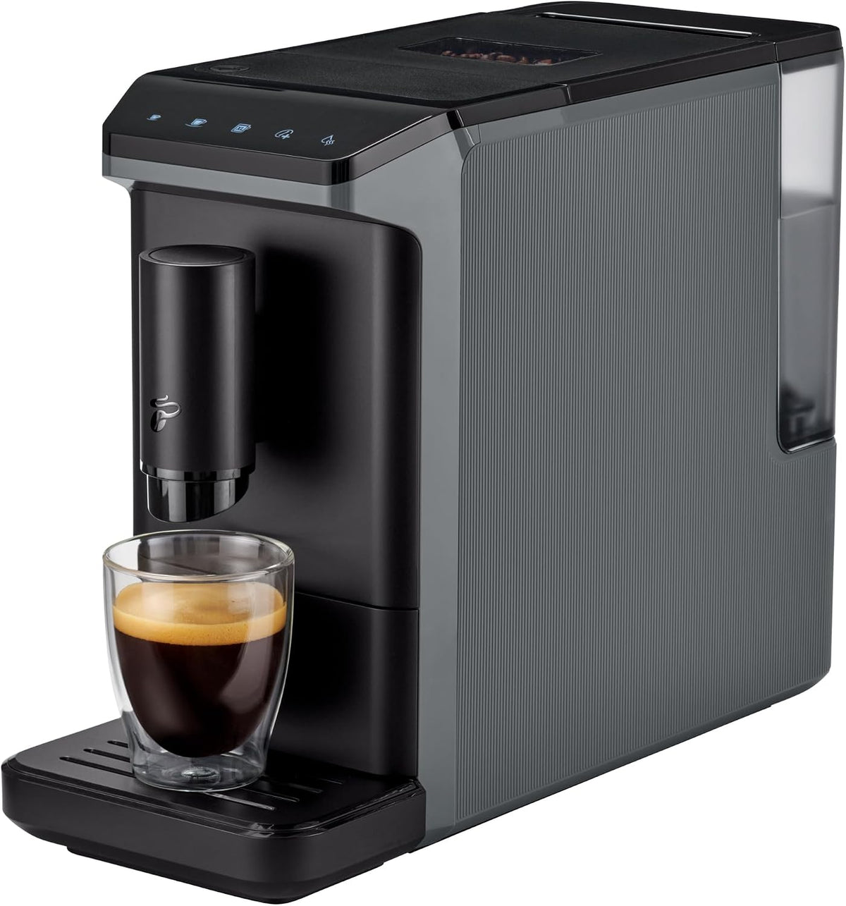 Tchibo Kaffeevollautomat, 16 cm, für die Küche und Camping, Grau