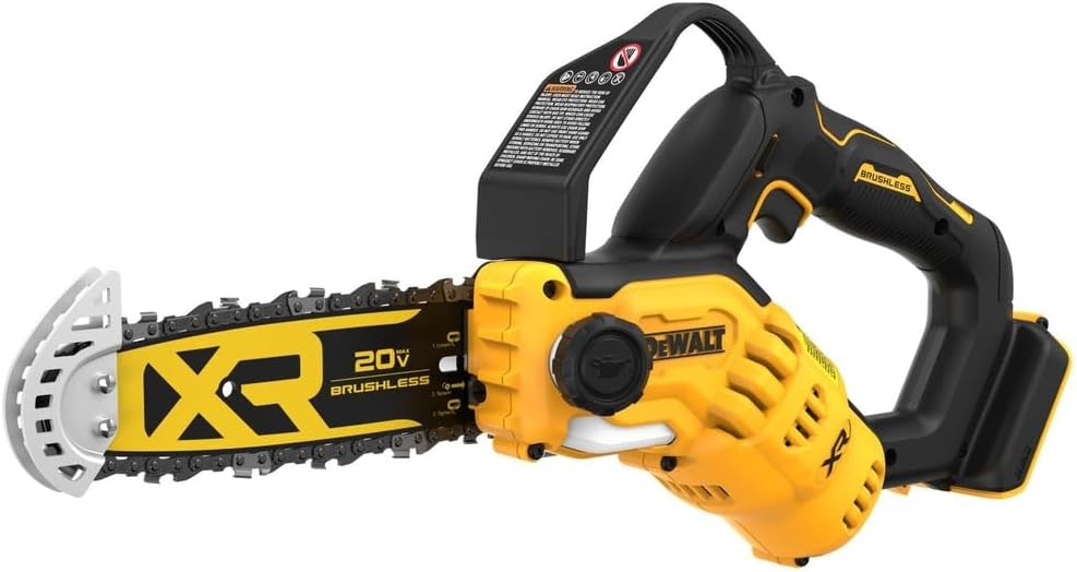 DEWALT DCCS623B Kettensäge, 20 V, 8 Zoll, bürstenlos, Schwarz/Gelb