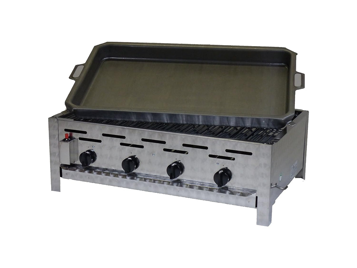 Gasgrills, aus Edelstahl und Stahl, Silber, PAG