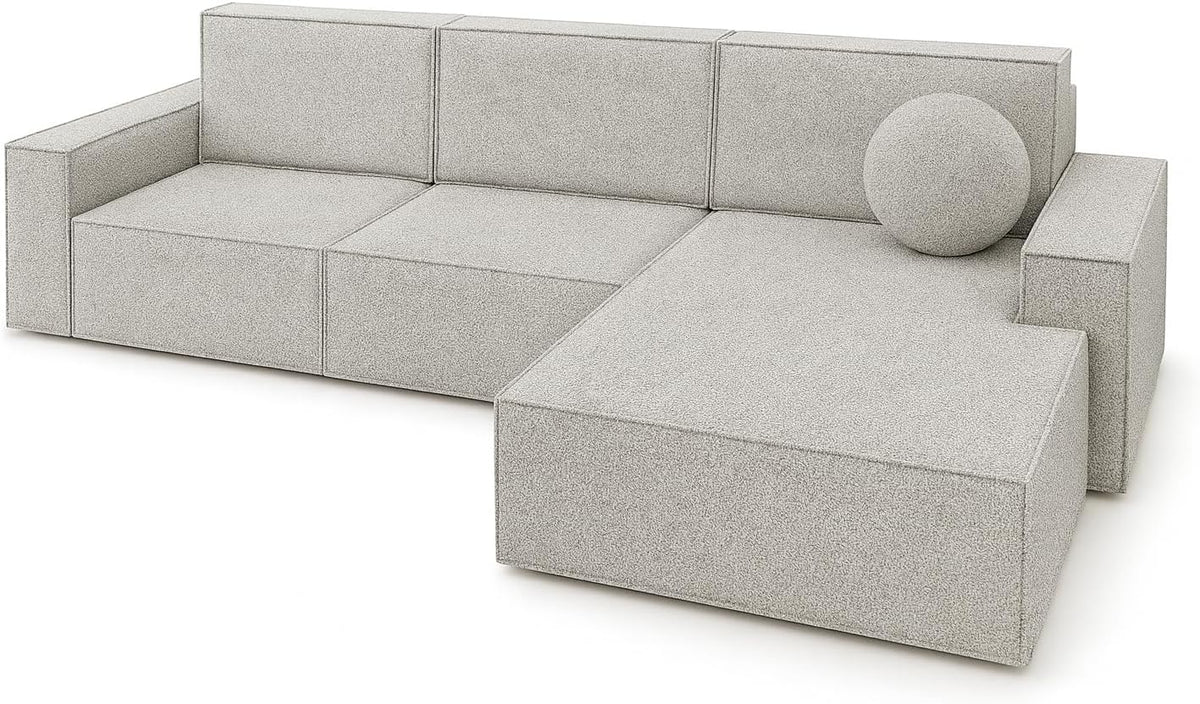 Sofa, aus Stoff, Hellgrau, Sofello