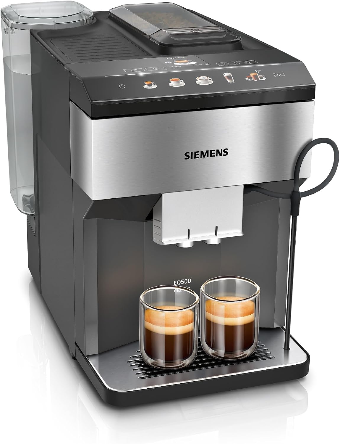 Siemens EQ500 Kaffeevollautomat, Edelstahl/Schwarz, aus Edelstahl und Stahl
