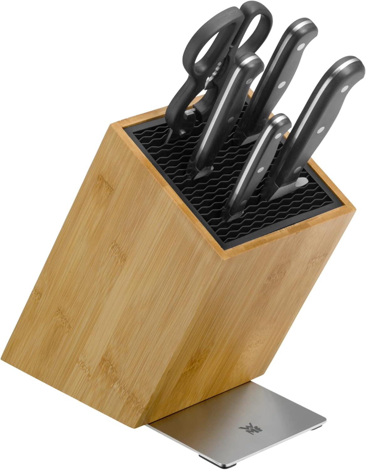WMF Messerset Messerblock Spitzenklasse Plus Messerblocksets, mit USB, für die Küche, Holz/Schwarz/Silber