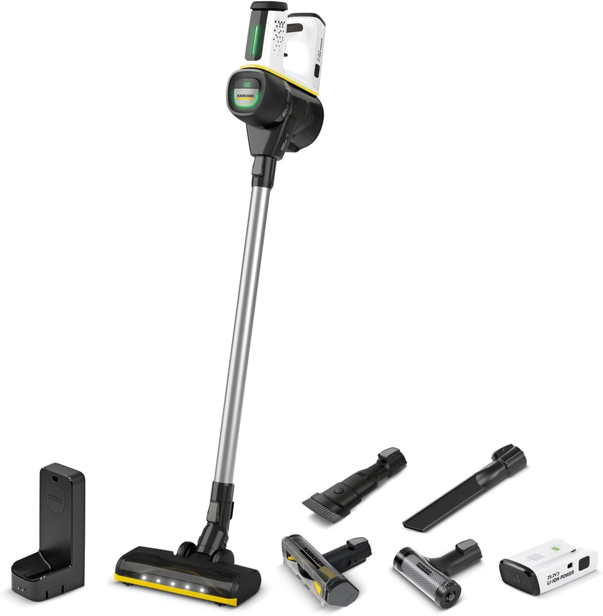 Karcher Staubsauger, 25,2 V, 2,6 kg, mit LED, Schwarz/Silber/Weiß