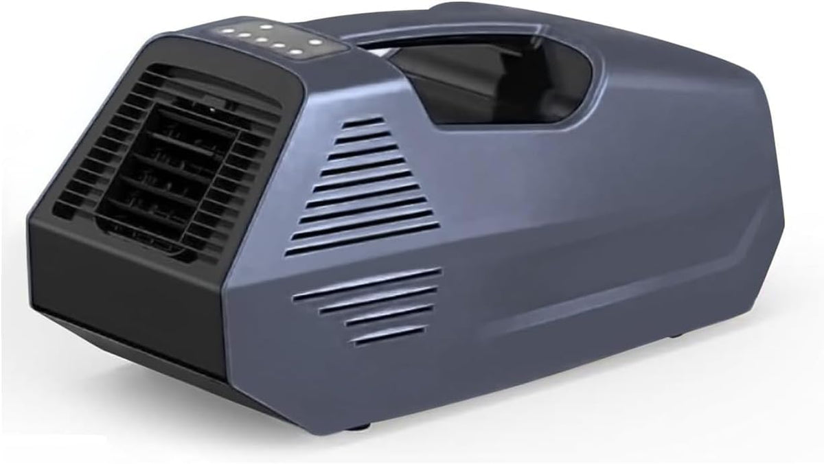 InhuiVolt Klimaanlage, 240 W, 2380 BTU, verstellbar, mit Fernbedienung, für den Garten und Camping, Schwarz/Grau