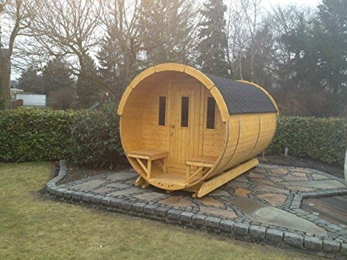 JUNIT SFF22401 Sauna, 2,2 m, für die Terrasse, Holz/Schwarz